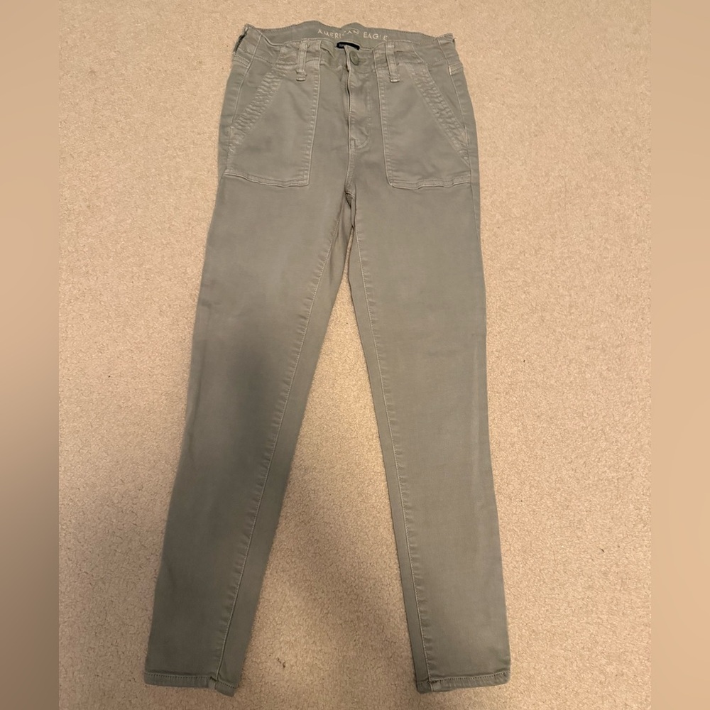 American Eagle AE Green Hi-Rise Jegging Crop 4R